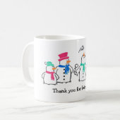 Funny Snowmen Koffiemok (Voorkant links)