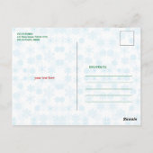 Funny Snowmen Merry Kerstkrystals Snowflakes Briefkaart (Achterkant)