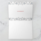 Funny Snowmen Merry Kerstkrystals Snowflakes Kaart (Binnen)