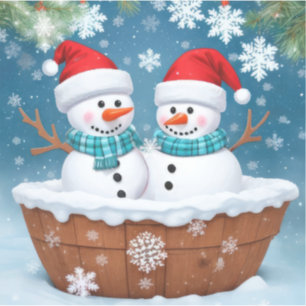 Funny Snowmen Sticker
