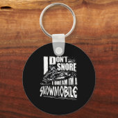 Funny Snowmobile Dream Snowmobile Driving  Sleutelhanger (Voorkant)