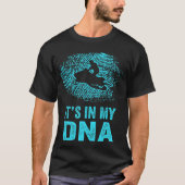 Funny Snowmobile IT_s in mijn DNA vingerafdruk T-S T-shirt (Voorkant)