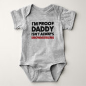 Funny Snowmobile Jersey Bodysuit, Baby Romper (Voorkant)