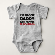 Funny Snowmobile Jersey Bodysuit, Baby