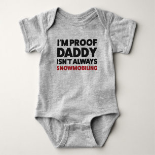 Funny Snowmobile Jersey Bodysuit, Baby Romper