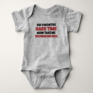 Funny Snowmobile Jersey Bodysuit, Baby Romper