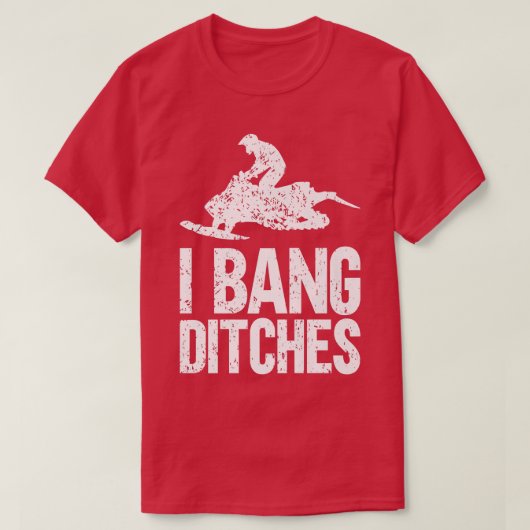 Funny Snowmobile Lover Wintersport Motor Sled I Ba T-shirt (Design voorkant)