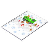 Funny Snowpiling Snowmen en Gingerbrood Mannen Notitieboek (Linkerzijde)