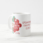 Funny SO ELF n CUTE Elf Foto maskers gepersonalise Koffiemok (Voorkant links)