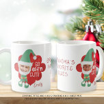 Funny SO ELF n CUTE Elf Foto maskers gepersonalise Koffiemok<br><div class="desc">Verras iemand met hun favoriete cutie(s) verkleed als een elf met het gezegde SO ELF'n CUTE op deze grappige en lieve mok. Gebruik dezelfde foto voor beide zijden of twee afzonderlijke foto's. Je kunt zelfs spelen met dierengezichten. Personaliseer met namen en uw aangepaste titel (de voorbeeldvideo's shows GRANDMA'S FAVORIETE ELFEN...</div>