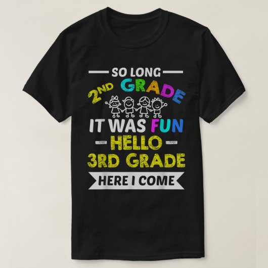 Funny So Long 2nd Grade Hello 3rd Grade Meme Stud T-shirt (Design voorkant)