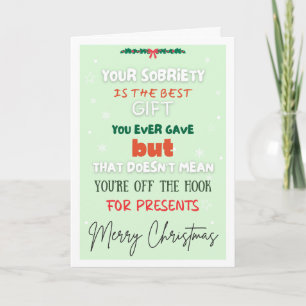 Funny Sobriety Kerst Kaart