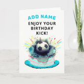 Funny Soccer Birthday Kaart (Voorkant)