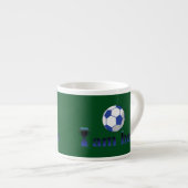 Funny soccer cup - Ik ben hier Espresso Kop (Voorkant rechts)