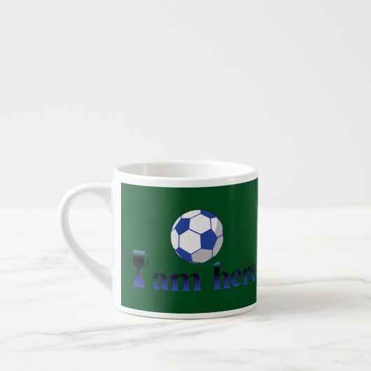 Funny soccer cup - Ik ben hier Espresso Kop (Links)