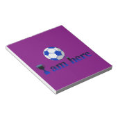 Funny soccer cup - Ik ben hier Notitieblok (Schuin)