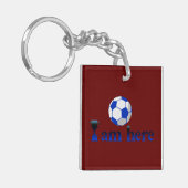 Funny soccer cup - Ik ben hier Sleutelhanger (Voorkant Links)