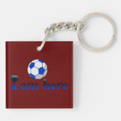 Funny soccer cup - Ik ben hier Sleutelhanger (Achterkant)
