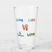 Funny Soccer Cup Sticker Glas (Voorkant)