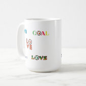 Funny Soccer Cup Sticker Koffiemok (Voorkant links)