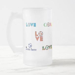Funny Soccer Cup Sticker Matglas Bierpul