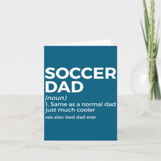 Funny Soccer Dad Definition For Mens Soccer Playe Kaart (Voorkant)