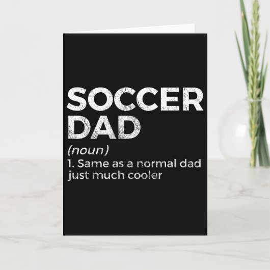 Funny Soccer Dad Definition Kaart (Voorkant)