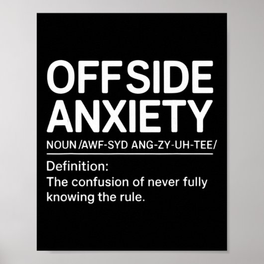 Funny Soccer Definition Soccer Player Coach Offsid Poster (Voorkant)
