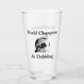 Funny Soccer Dribbler Champion, Beer Glass Glas (Achterkant)