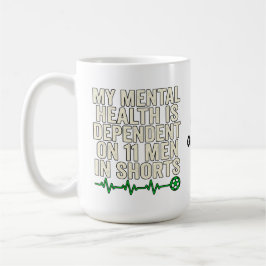 Funny Soccer Fan Mental Health Heartbeat Graphic  Koffiemok