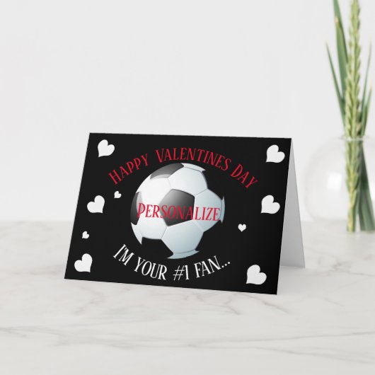 Funny Soccer FC I'm Your #1 Fan Valentines Feestdagen Kaart (Voorkant)