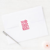 Funny Soccer Gezegden Matchday Eat Sleep Kick Ronde Sticker (Envelop)