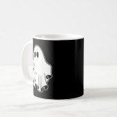 Funny Soccer Ghost Playing Soccer Lovers Halloween Koffiemok (Voorkant links)