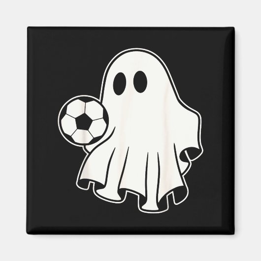 Funny Soccer Ghost Playing Soccer Lovers Halloween Magneet (Voorkant)