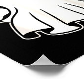 Funny Soccer Ghost Playing Soccer Lovers Halloween Poster (Hoek)