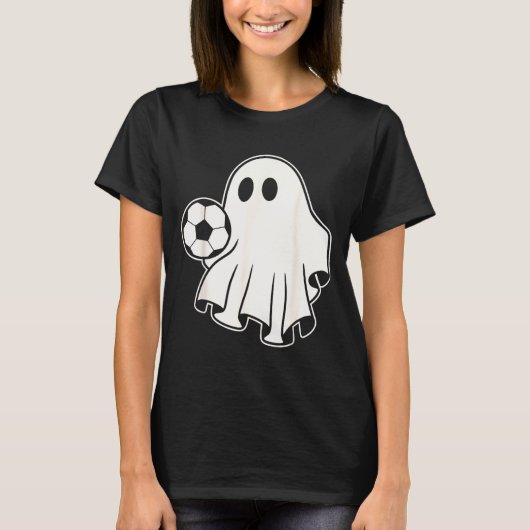 Funny Soccer Ghost Playing Soccer Lovers Halloween T-shirt (Voorkant)