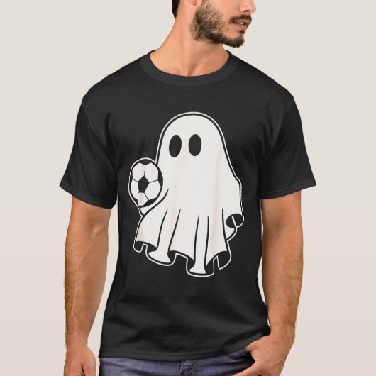 Funny Soccer Ghost Playing Soccer Lovers Halloween T-shirt (Voorkant)