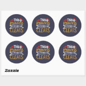 Funny Soccer Girl Deze prinses draagt schoonheid Ronde Sticker (Vel)