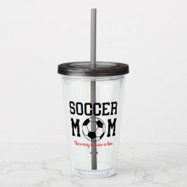 Funny Soccer Mam Acrylic Tumbler Acryl Drinkbeker