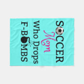 Funny Soccer Mam die F-Bombs laat vallen Fleece Deken (Voorkant (Horizontaal))