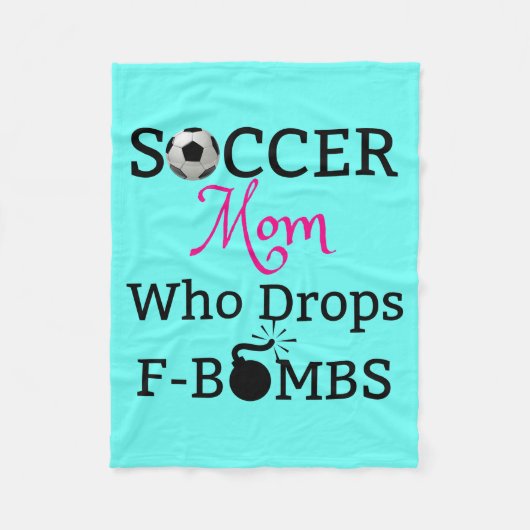 Funny Soccer Mam die F-Bombs laat vallen Fleece Deken (Voorkant)