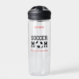 Funny Soccer Mam Gepersonaliseerd Waterfles