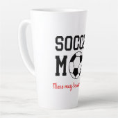 Funny Soccer Mam Latte Mok (Linkerhoek)