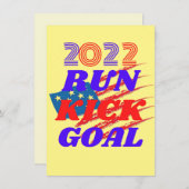 Funny soccer meme RUN KICK GOAL T-Shirt Kaart (Voorkant / Achterkant)