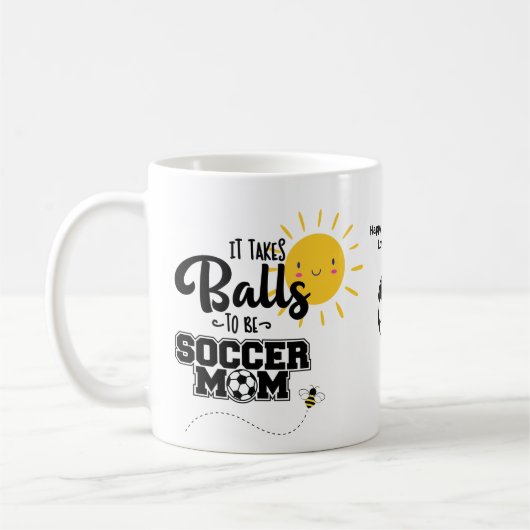 Funny SOCCER MOM Moederdag Birthday Personalized Koffiemok (Links)