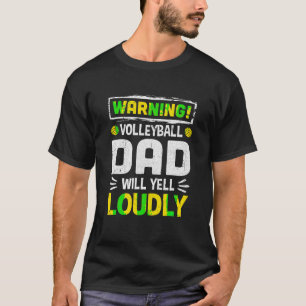 Funny Soccer Pap Waarschuwing Voetbal Pap Yell Lou T-shirt