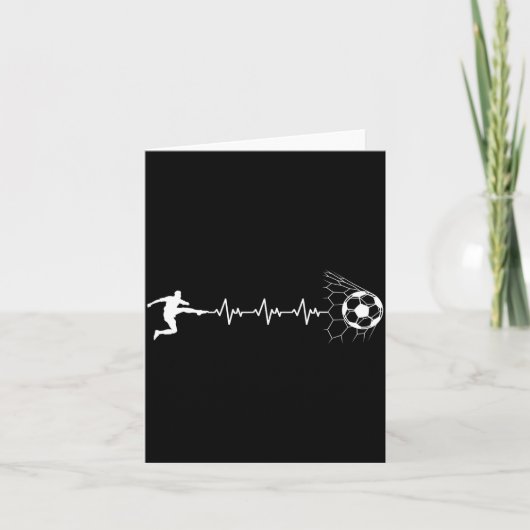 Funny Soccer Player Heart Pulse Graphic Srt Footba Kaart (Voorkant)