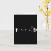 Funny Soccer Player Heart Pulse Graphic Srt Footba Kaart (Gele Bloem)