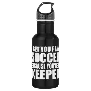 Funny Soccer Quote Waterfles