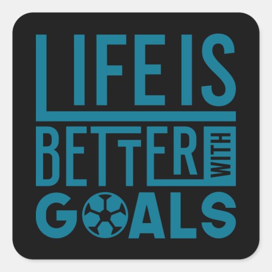 Funny Soccer Sayings Matchday Life Is Better With Vierkante Sticker (Voorkant)